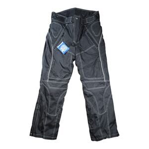 Mens 34x30 Waterproof Motorcycle Riding Pants Armored Touring Blk Biker Trousers